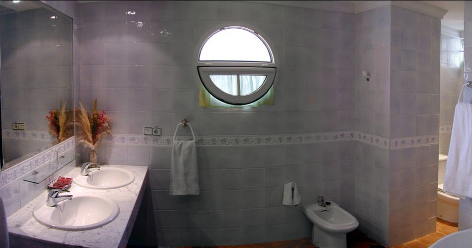 view of the bathroom that the rooms have.